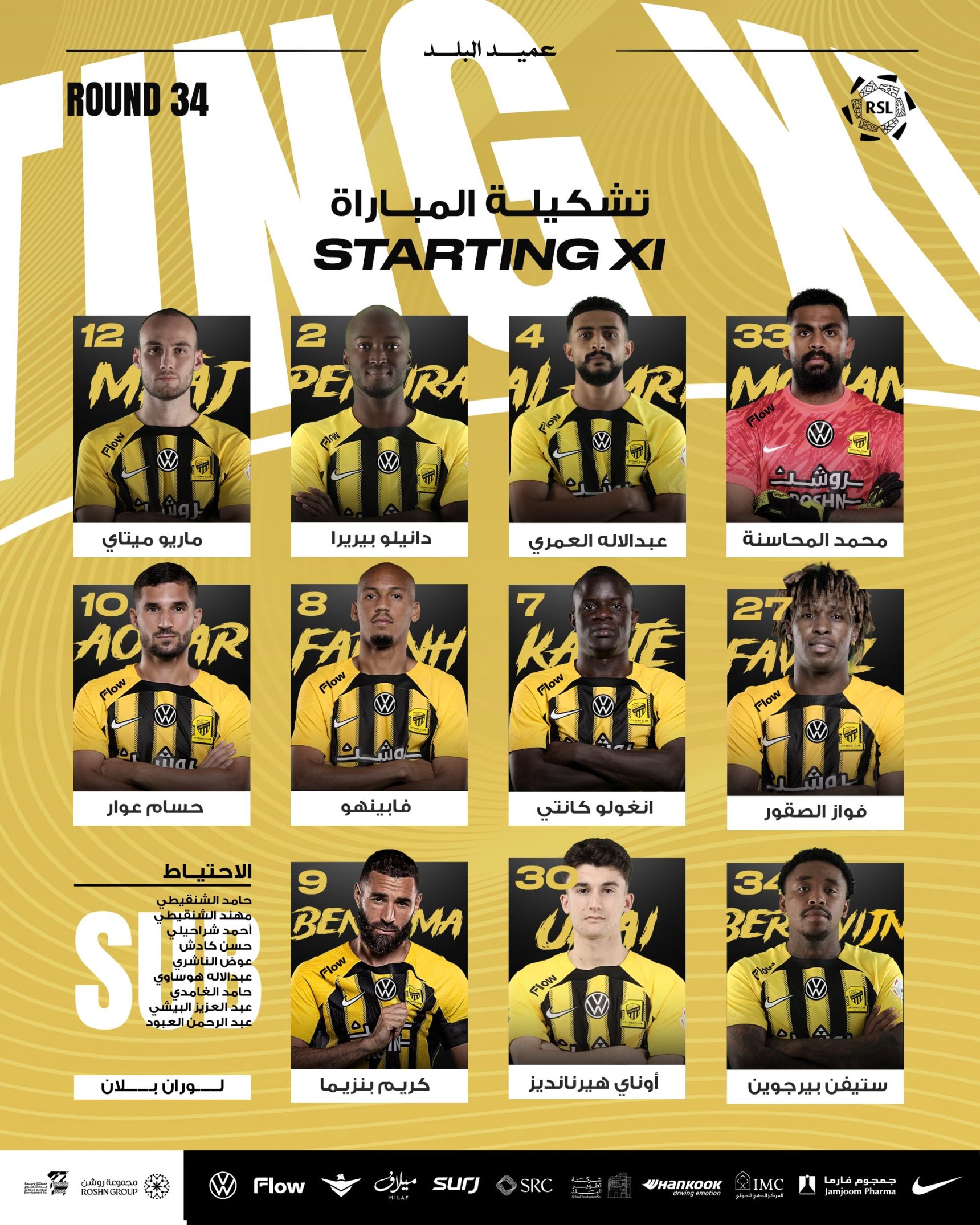 ملخص مباراة الاتحاد ضد ضمك في الدوري السعودي